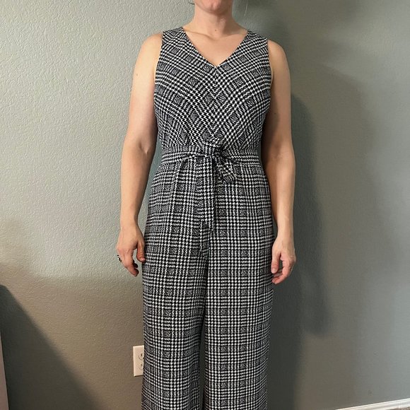 BR navy houndstooth jumpsuit - Picture 1 of 4